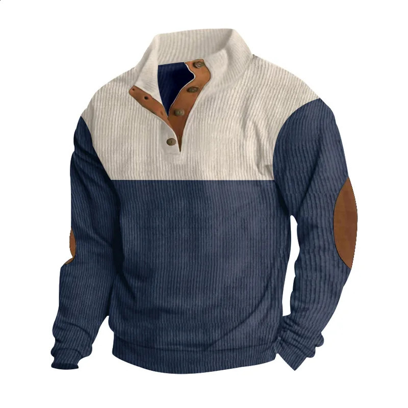 Autumn and winter mens casual stand up collar floral long sleeved European and American fashionable loose sportswear 240827