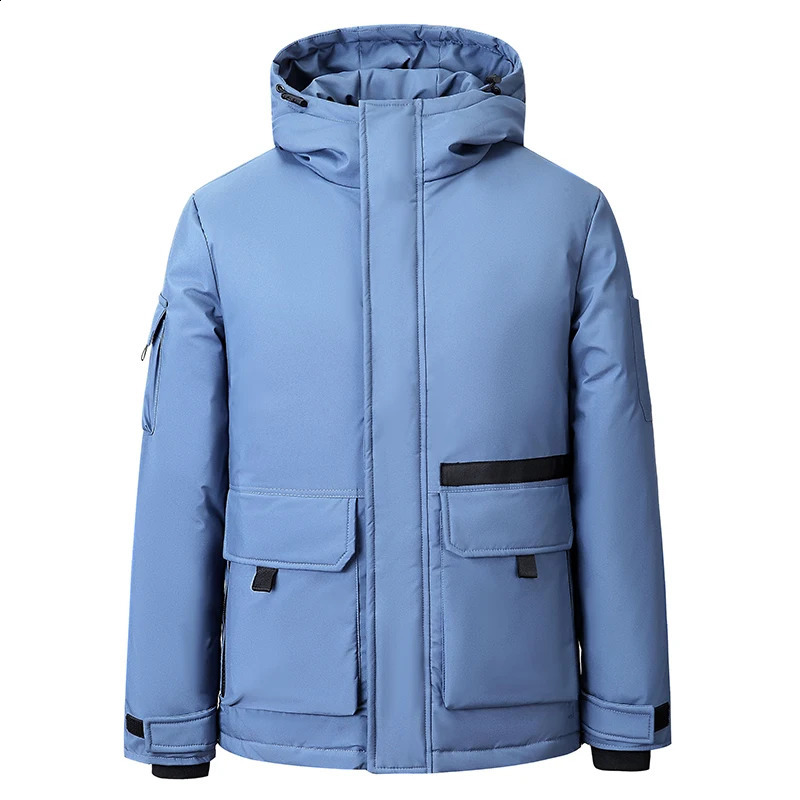 Winter Jacket Mens White Duck Down Jacket Parkas Coats Thick Coat Warm Inflatable Jacket Hooded Windproof Jacket Mens Thick Coat S-3XL 240826
