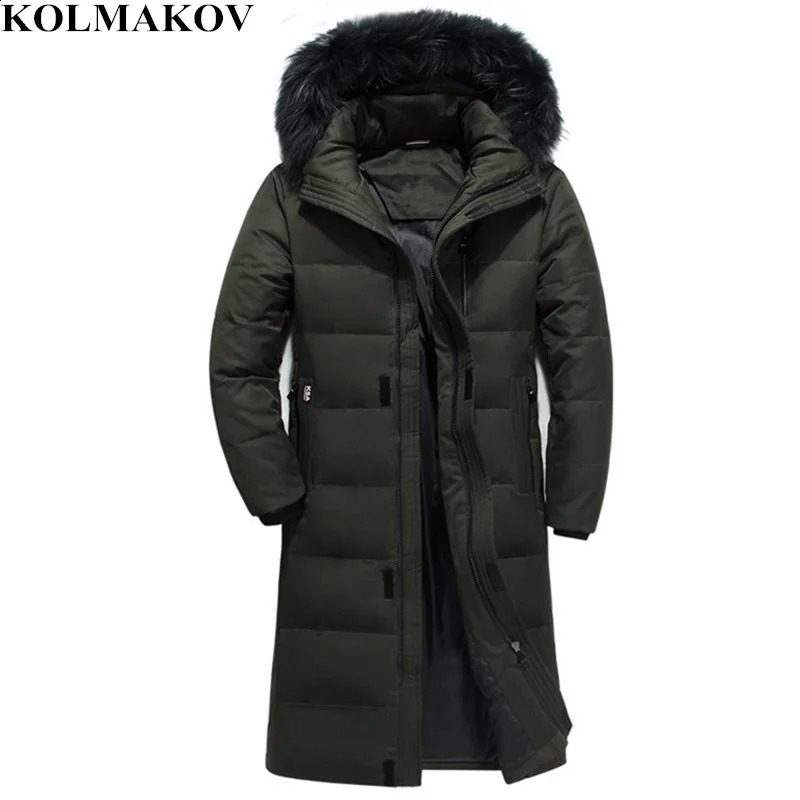 KOLMAKOV mens duck down jacket winter mens goose jacket suitable for tall X-long park S-6XL with detachable hat 240826