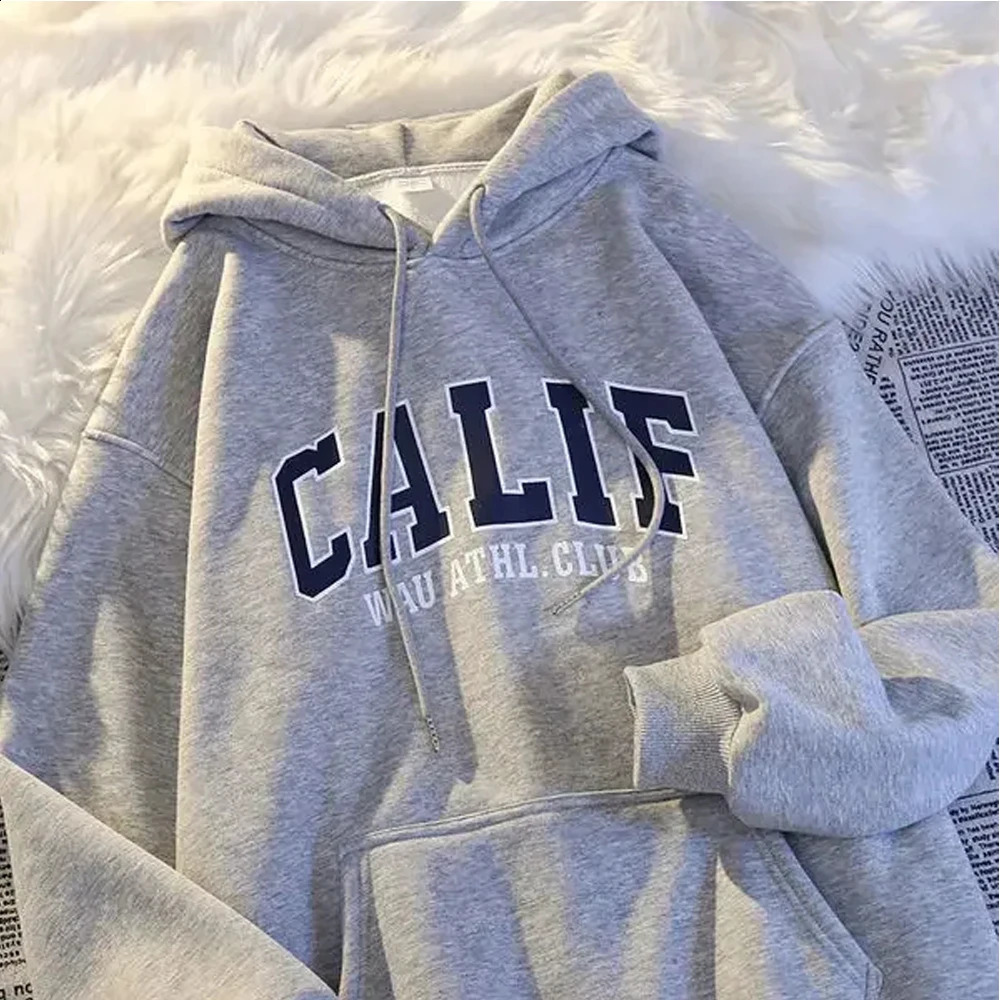Men Women Hoodies Autumn Winter Print Letter Pullovers Hooded Korean Fashion Loose Casual Sweatshirt Clothing official-website 240827