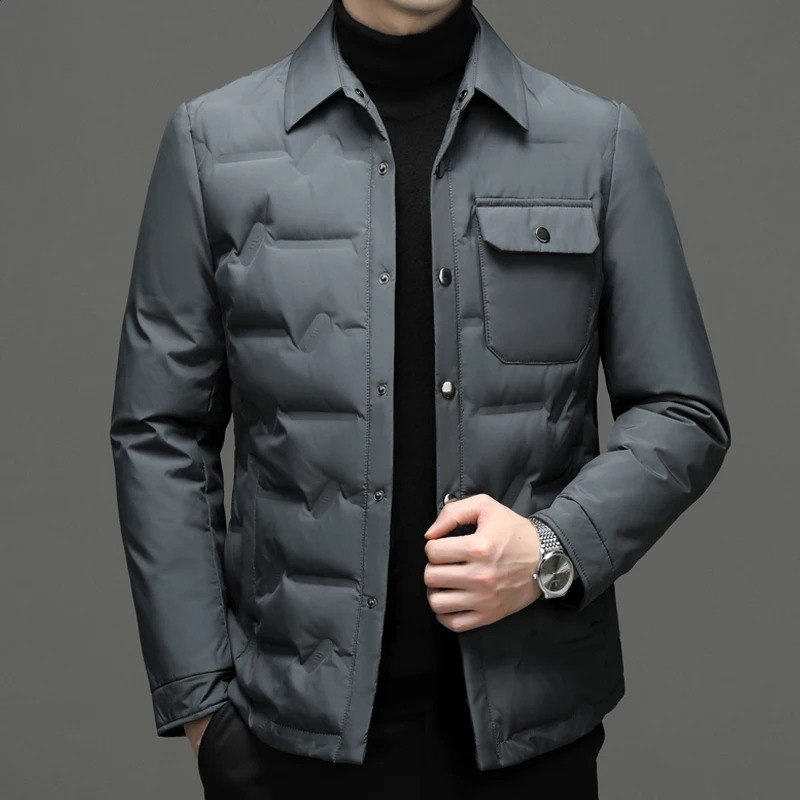 2024 Winter Mens 80% White Duck Down Jacket Warm Jacket Fashion Mens Winter Jacket Mens Hooded Thick Jacket Size M-4XL YR219 240826