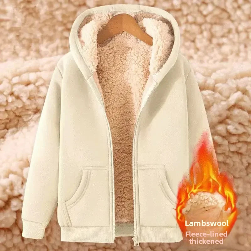 Automne et hiver épais bordés doublés pour hommes doublés de sport cardigan top cardigan style décontracté ajustement ample adapté à la veste à c