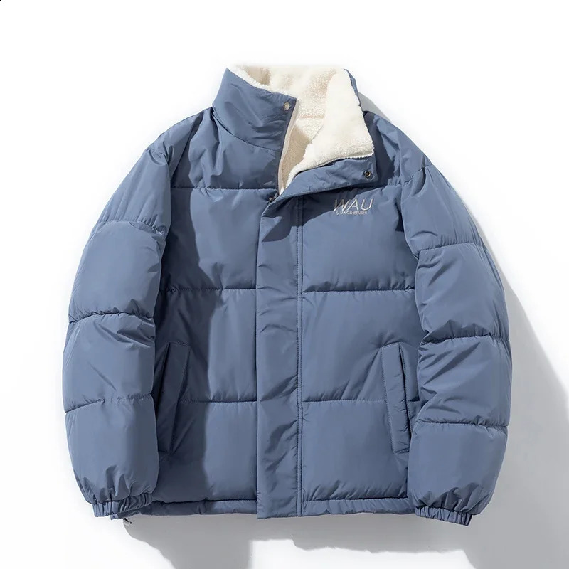 2023 Men Winter Outwear Thick Warm Parkas Jacket Coat Casual Windproof Pockets 240828