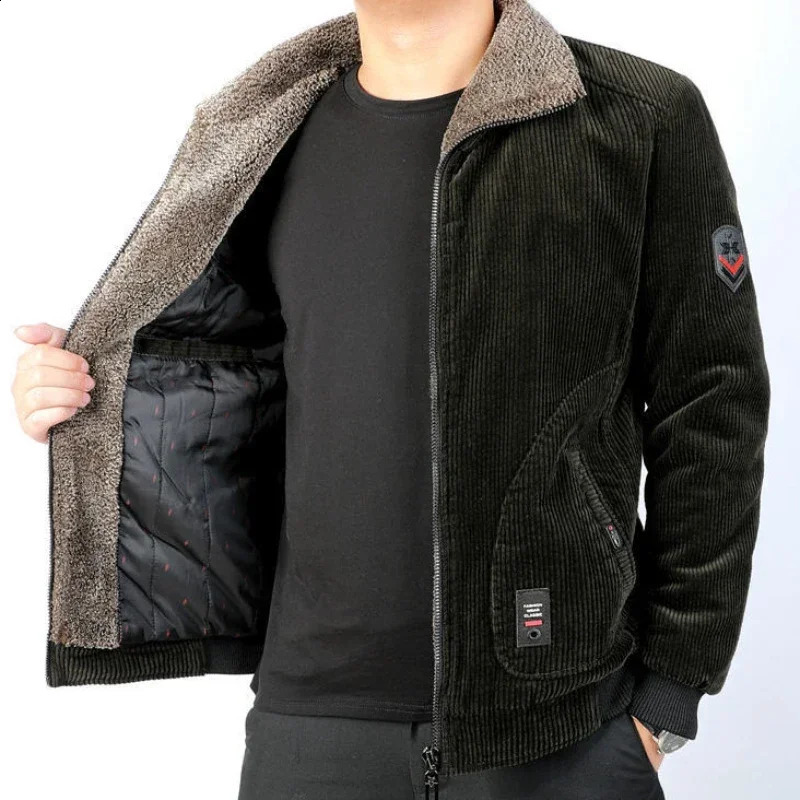 Homme manteau rembourré vestes en velours côtelé pour hommes Parkas courts Inter spécial rembourrage moderne hiver Style coréen vêtements chauds