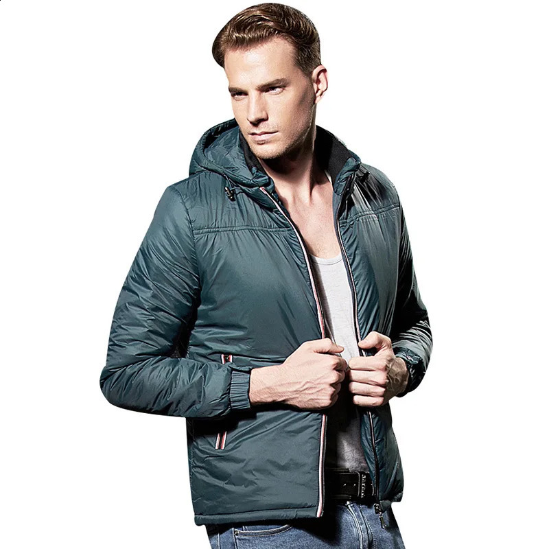 Men Long Sleeve Zip Up Hooded Coat Lightweight Green Oversized Quilted Jacket Male Winter Parkas Outerwear Puffer Jackets XXL 240828