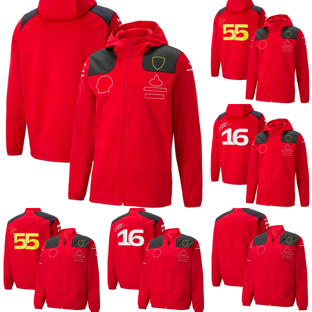 Spring and Autumn New F1 Jacket 2023 Formula 1 Team Racing Suit Hoodie Full Zipper Hooded Sweatshirt Men's Jacket Windproof Warm