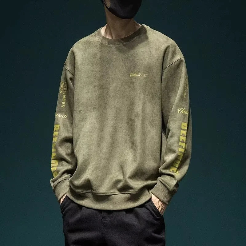 Lettre de Crewneck pour hommes imprimés Sweatshirts Y2k Vintage Pilovers Vintage Sweat Streetwear Sudaderas para Hombres 240828