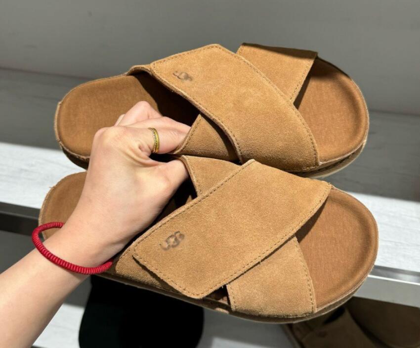 Sangpo 2024 Mules Étoile Dorée Semelle Épaisse Cuir Boucle Sandales Deux Façons Pantoufles 35-40