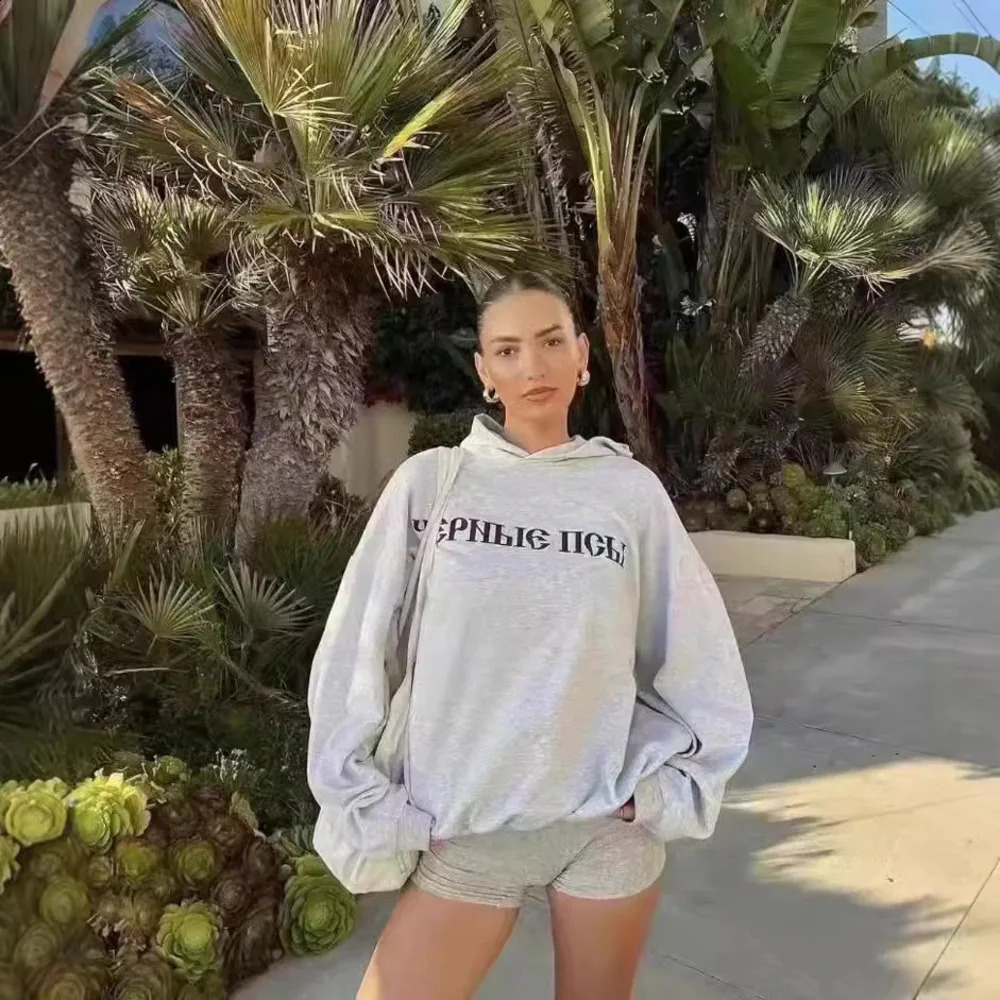 Fashion Hooded Streetwear High Quality Letter Printed Kanyes Sweatshirt Casual Loose Oversized Hip Hop Tops Hoodies For Men 240827