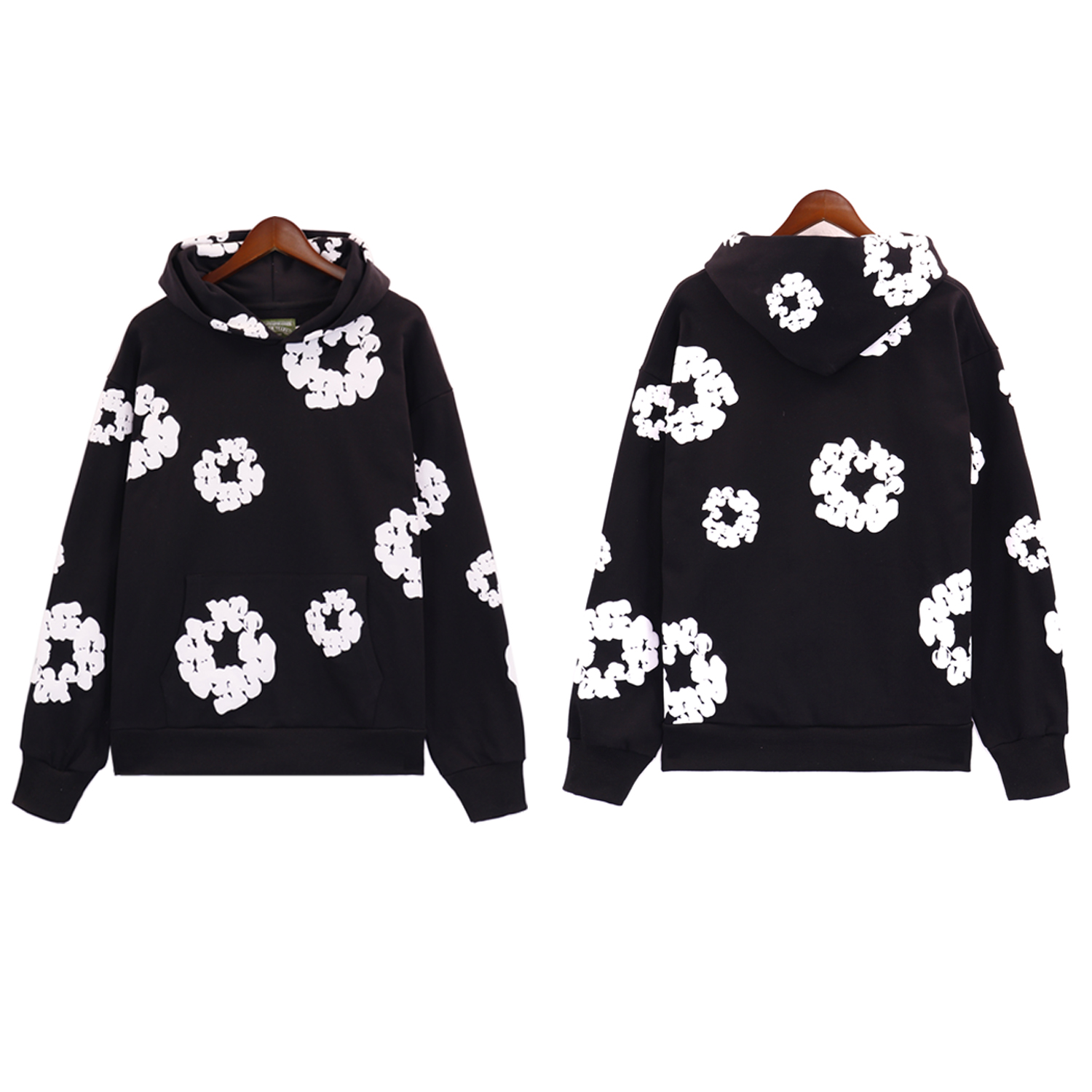miss Tears Style Kapok Washed Straight varsity Kapok Tidal Print Hoodie Sweater pants Size