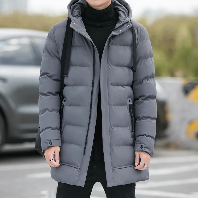 Mens Long Down Jackets Winter Coats Chaquetas Hooded Casual Parkas Size 8XL High Quality Male Green Warm 240828