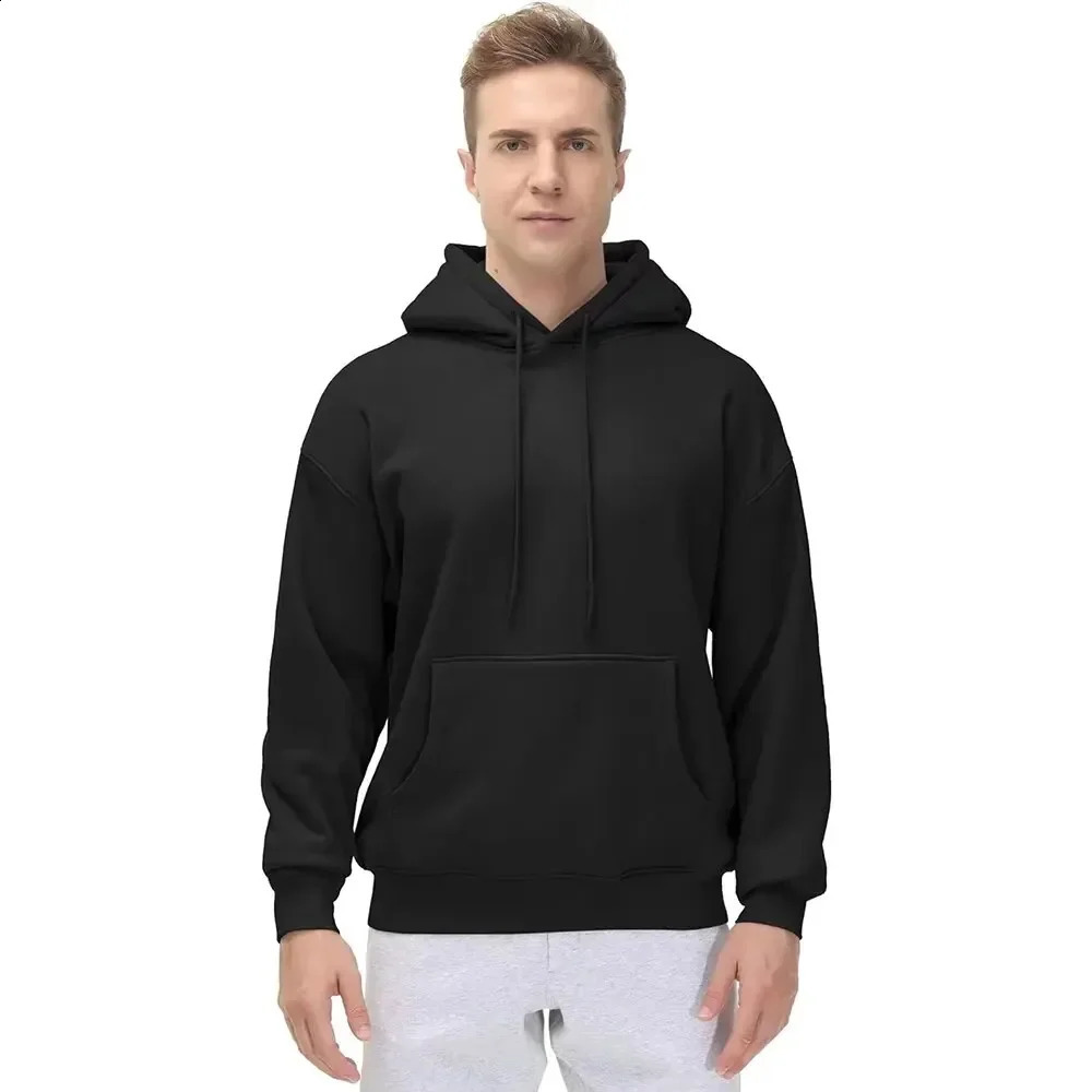 Printemps / automne pour hommes et femmes sweats à capuche noirs / gris purs purs courir les pulls à sweat à sweats lâches décontractés 240828