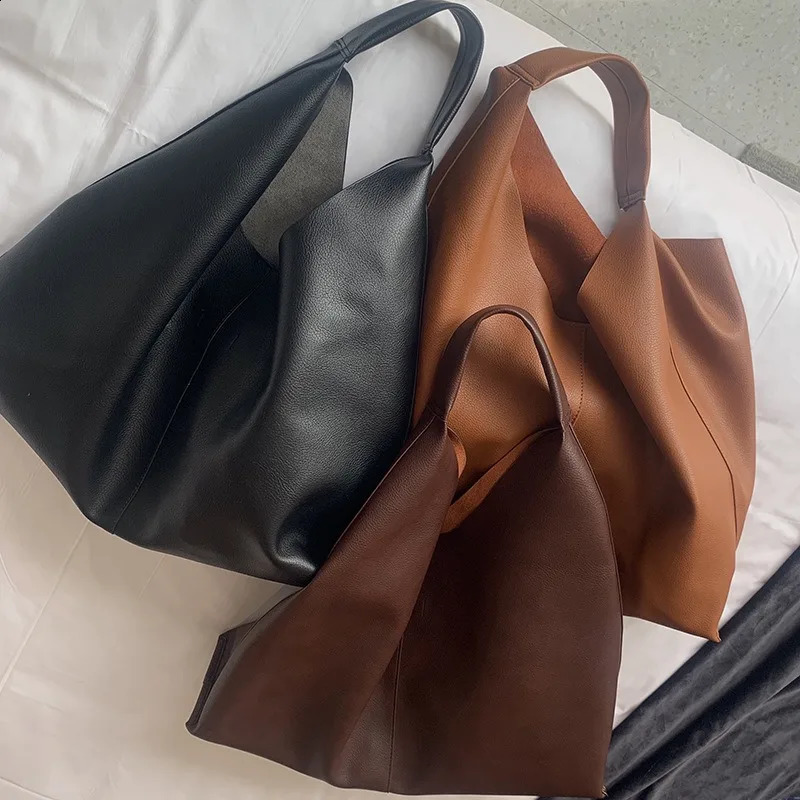 Large Capacity Shopping Handbags for Women Premium Leather Handbags Autumn Winter Fashion Trend Tote Bags 240827