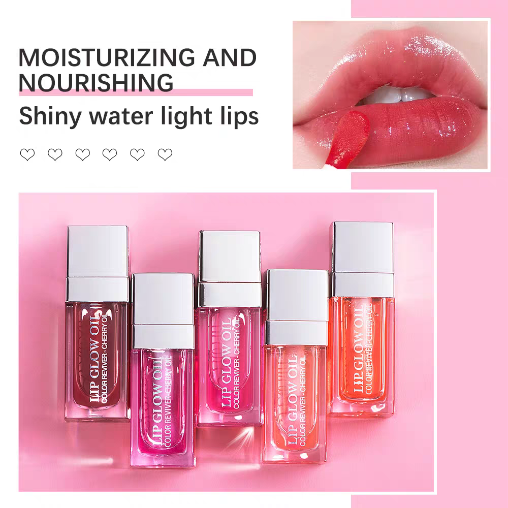 Makeup Lip gloss Ibcccndc Lipstick Plumping Crystal Jelly Lipgloss 6ml Lip Balm Care Moisturzing Lip Glow Oil Nonstick cup Cosmetics Cherry Raspb-image-1003305666