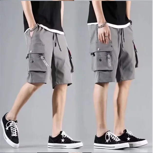 Cargo Shorts Mens fashion 2024 summer ins casual pants students trend port wind 240826Z