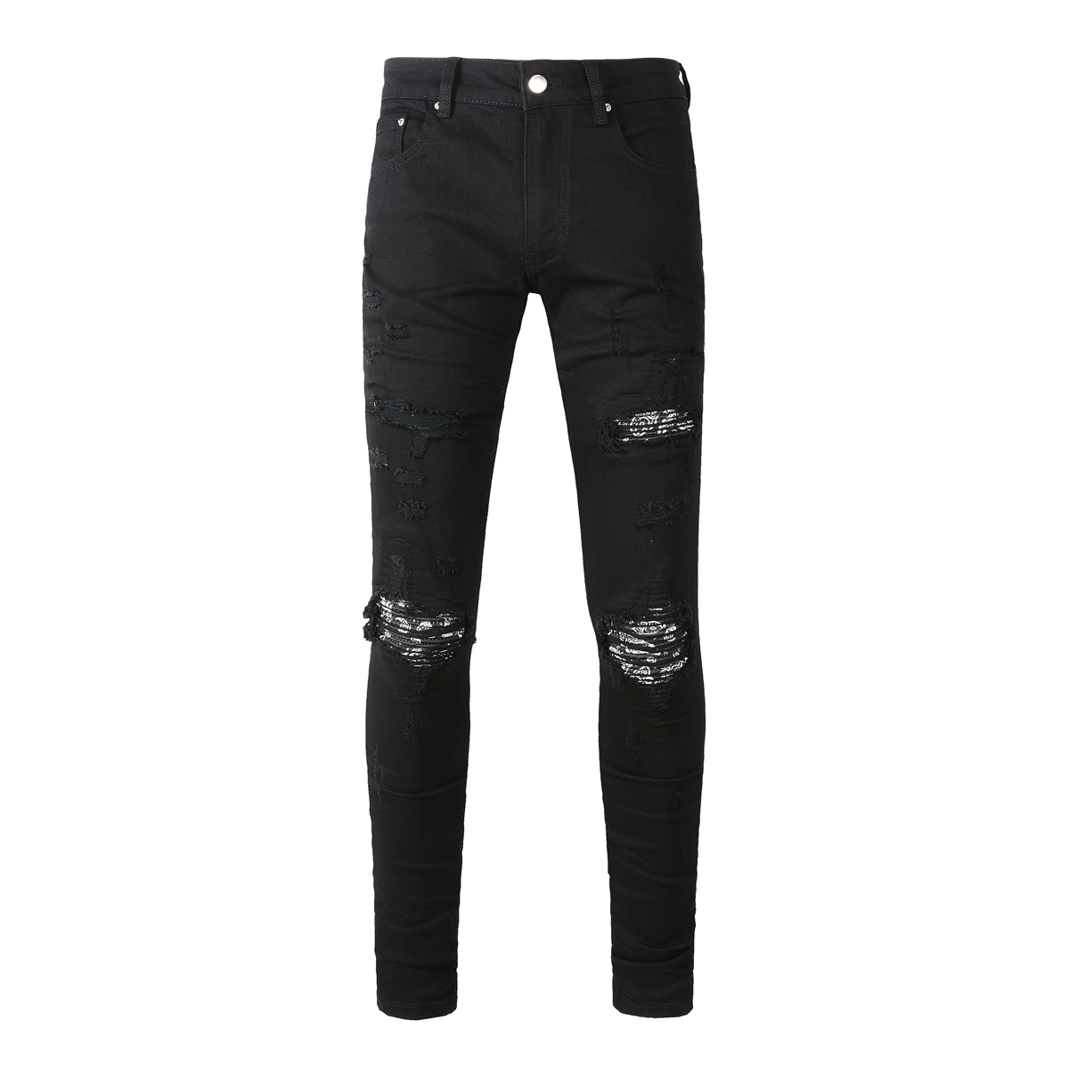 Luxurys Designers Jeans men jean locomotive Fashion Straight Men's Biker Hole Stretch Casual trousers Men Skinny Pants