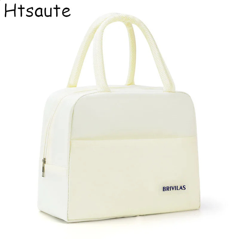 Insulated Bento Lunch Box Thermal Bag Large Capacity Food Zipper Storage Bags Container for Women Cooler Travel Picnic Handbags 240828