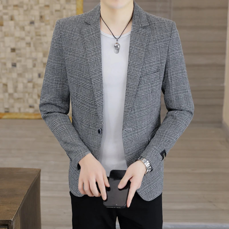 Mens Business Casual Fashion Suit Spring Summer Korean Suit High-end Fabric Handsome Fashion Coat Men Slim Polyester 240827