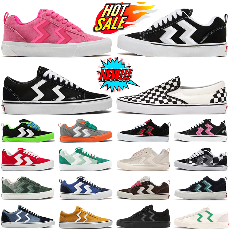 Chaussures de sport homme femme baskets à enfiler noires blanches Gum Pink Glo Mega Check tennis extérieur