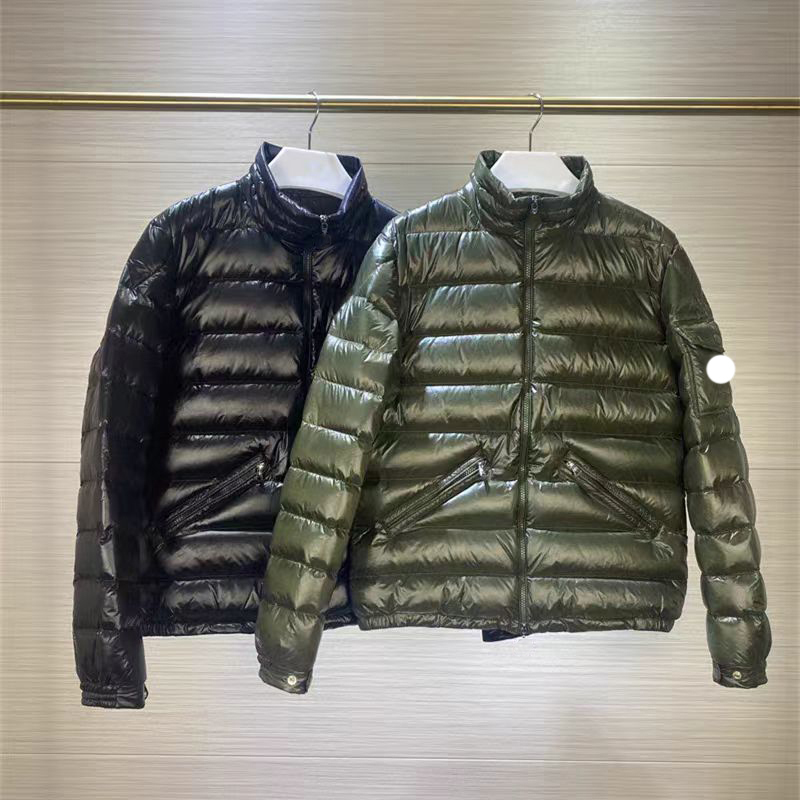 designer mens winter jacket Embroidered badge lightweight stand up collar white duck down puffer jacket women loose casual thick warm Winterjacket c