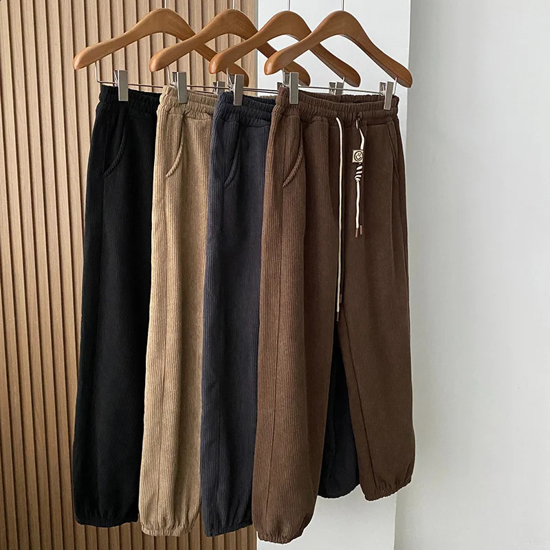 Automne Femmes d'hiver Pantalon en velours côtelet