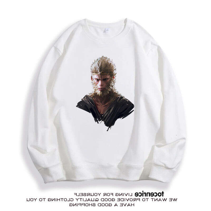News 2024 new Black Myth Wukong game peripheral round neck hoodie pullover for male and female students creative personality long sleeved free shipp