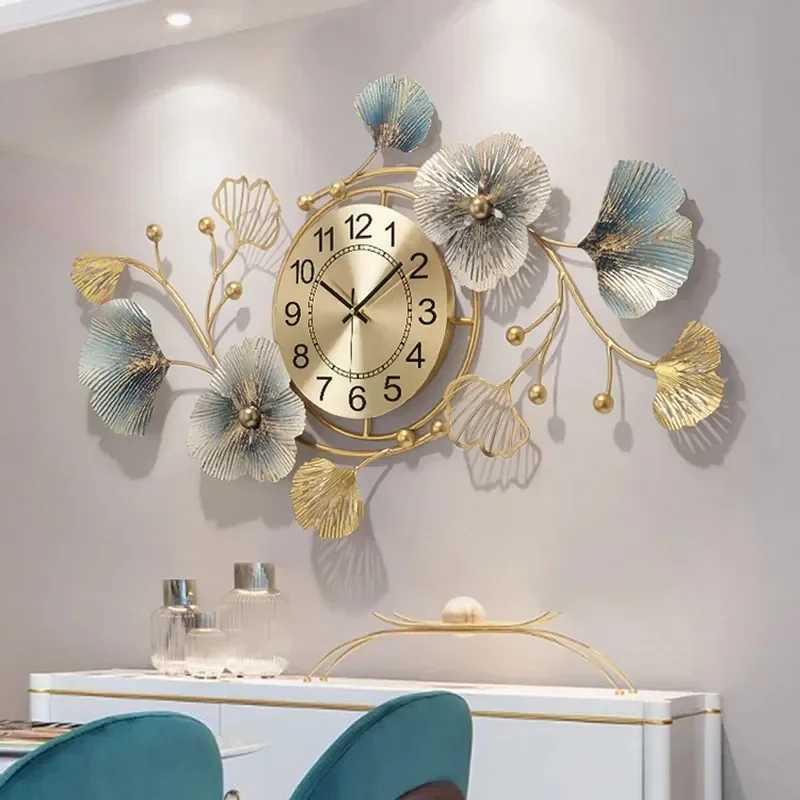 Creative Luxury Wall Clock Living Room Dining Room Sofa Background Home Wall Decoration Golden Iron Wall Hanging Large Speed Boat M260325-image-1098976564