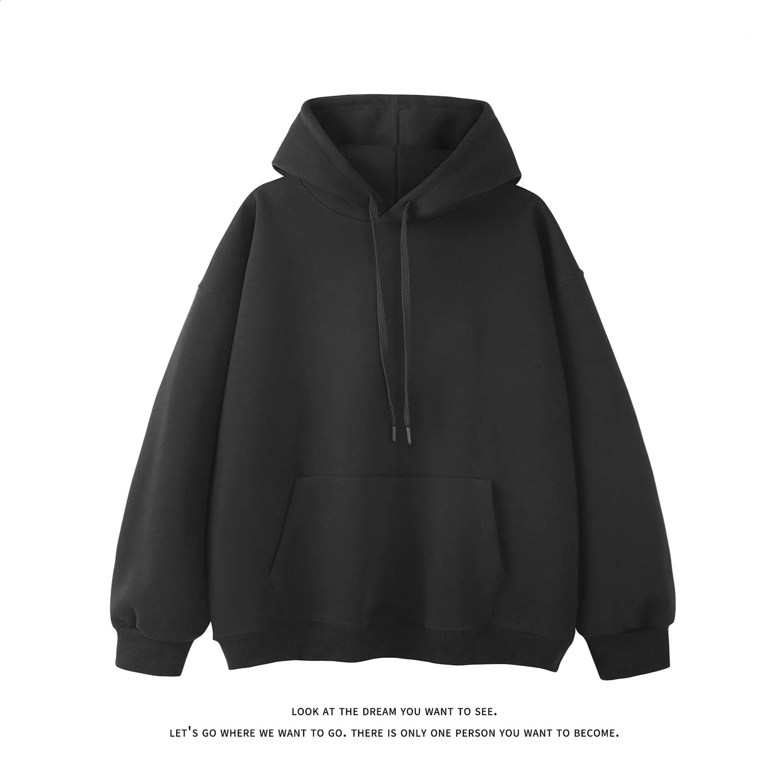 Autumn Large Fashion Casual Hooded Sweater for Mens Solid Color Sweater 240828