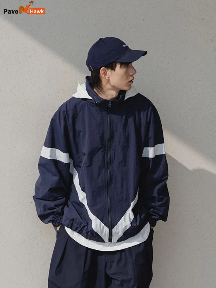 Mens Patchwork Jackets Women Casual Loose Outdoors Waterproof Jackets Couple Bomber Loose Zipper Varsity Coat Spring Windbreak 240828