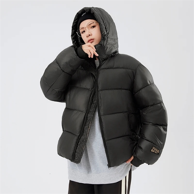 Men Casual Windproof Winter Hooded Thick Parkas Coat Male Overcoat Outdoor Mens Puffer Black Gold Vintage Classic Bomber Jackets y240828