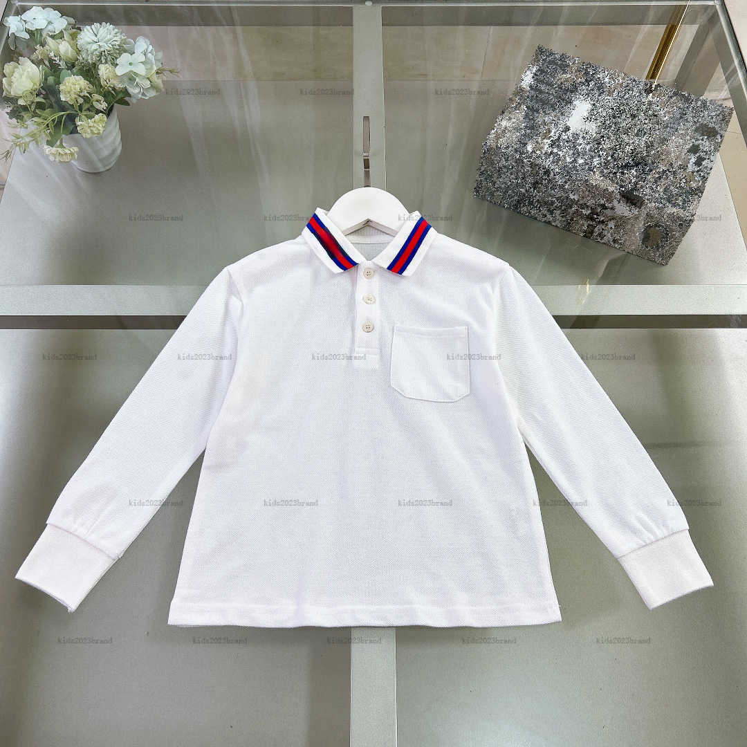 New baby shirt high-quality Plaid lapel shirt kids designer clothes child cardigan girls boys Minimally designed long sleeved polo shirt-image-1015543808
