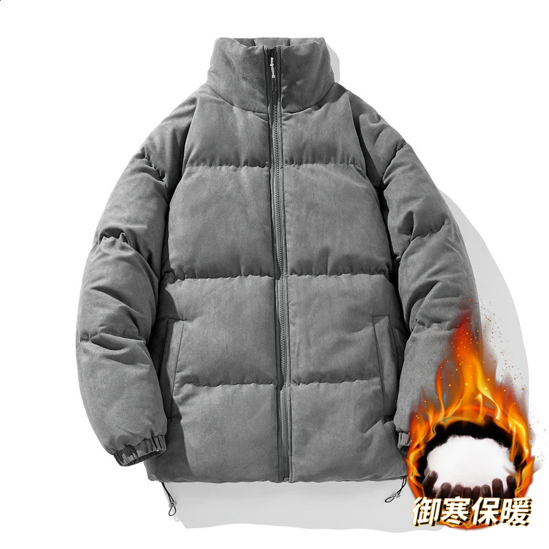 Padded Warm Parkas Autumn Puffer Coat Male Windproof Thick Loose Winter Coat Male Parka Men Mens Winter Jacket Corduroy Cotton 240828