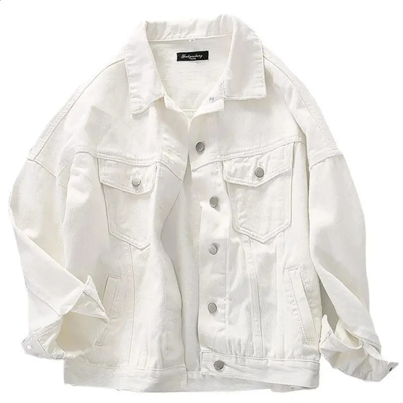 Version coréenne de printemps Automne veste en jean blanc lâche femelle All-Match Thin Super Top Trend M920 240828