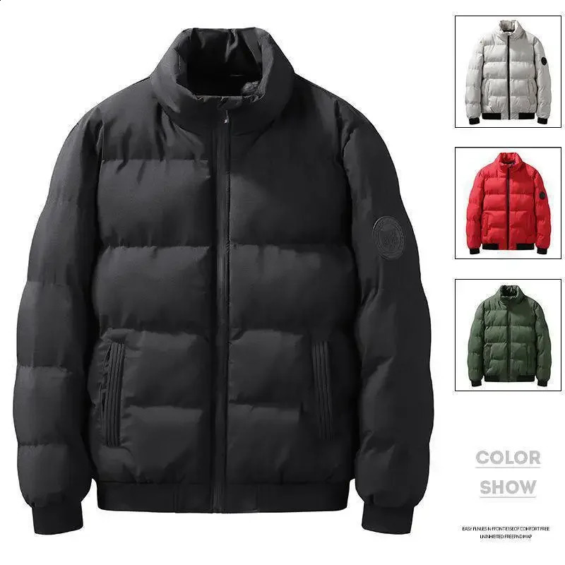 Thickened Winter Down Cotton Coat Mens Trendy Padded Jacket Casual Youth Top Versatile Cotton Coat Outerwear 240828