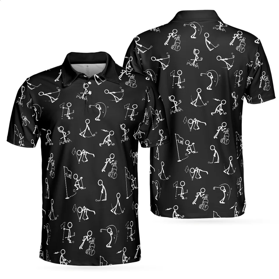 Golf pour hommes Polo Summer Man 3d Imprimé de vacances Mâle Male Casual Short Top Top Everyday Abel Clothing Surdimensia Tshirts 240829