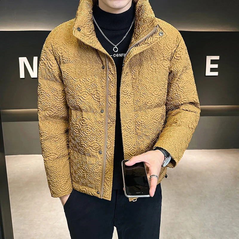 Winter Mens White Duck Down Jacket Warm Hooded Thick Slim Fit Puffer Jacket Coat Male Casual High Quality Thermal Overcoat 240828