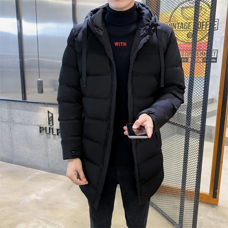 Winter Mens Long Parka Warm Puffer Men Jacket Hooded Windbreaker Coat Thick Cotton Padded Thermal Parkas Plus SIze y240828