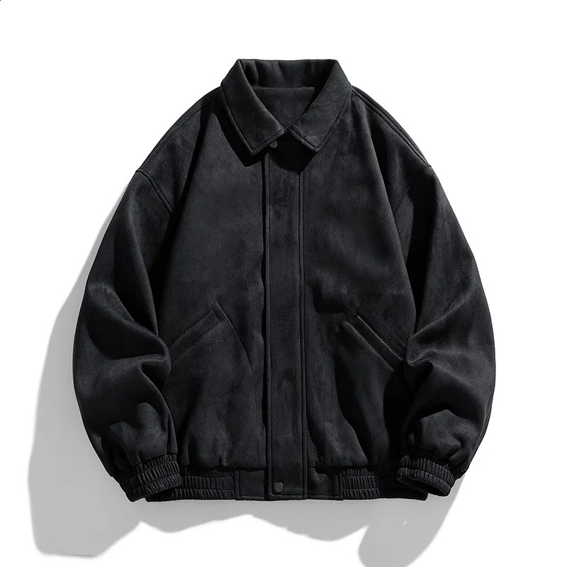 Automne Hiver Oversize Bomber veste Men Vintage Band Mabet Fashion Korean Street Zip Up Upwear Tops Vêtements Mâle Plus taille 240828