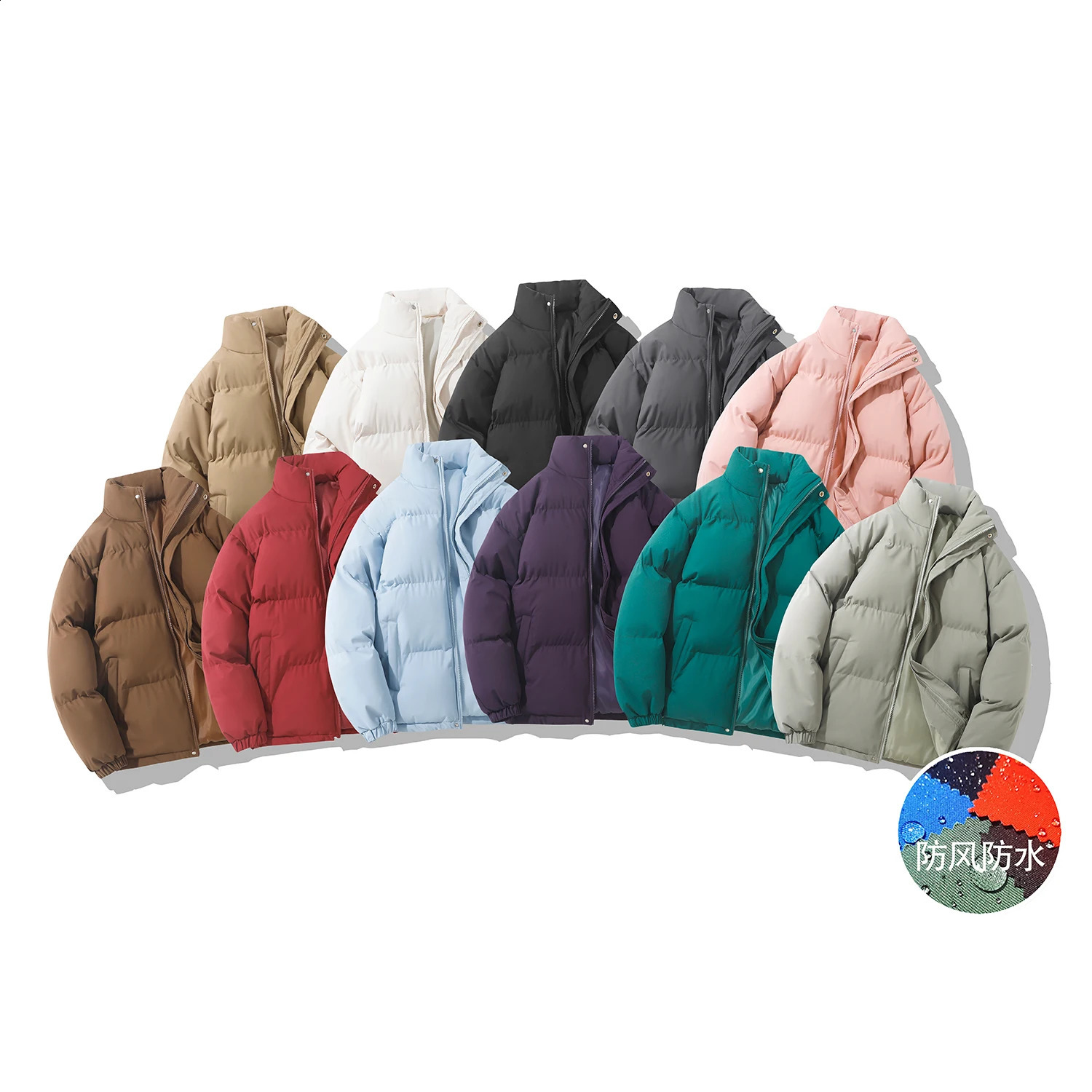 LAPPSTERYouth Y2k Winter Black Harajuku Colorful Bubble Coat Puffer Jackets Jacket Mens Streetwear Korean Fashions Parka 240828