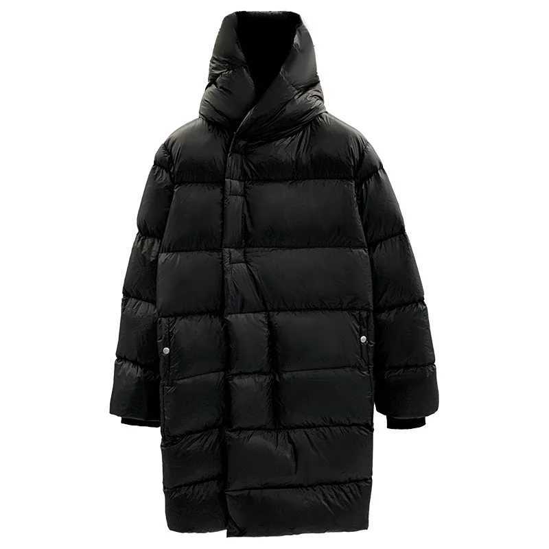 Men's Down Parkas Owen Seak Men Down Coats Jackets Gothic High Street Women Clothing Trench Oversized Winter Dust Windbreaker Black Snow Jac