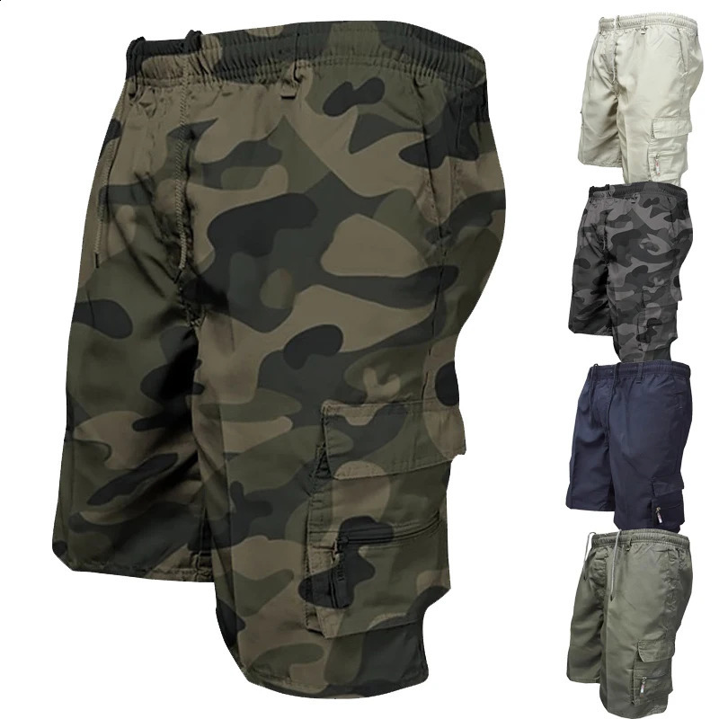Fashion Mens Military Cargo Shorts Tactical Pants Casual Big Pocket Sports Slacks Panels Trousers Plus Size for Male 240826Z