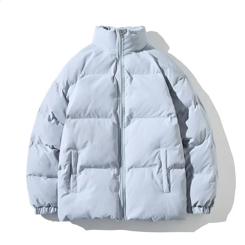 Winter Jacket Men Women Parkas Thicken Warm Coat Mens Stand Collar Jackets Solid Color Parka Coat Women Fashion Streetwear 240828
