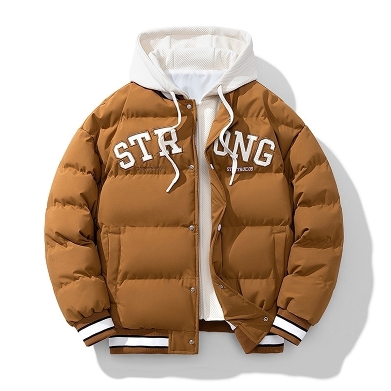 2024 Mens Casual Hooded Parkas Jacket Coat Autumn Winter Outwear Waterproof Pockets Parka Jackets Thick Fleece Warm y240828