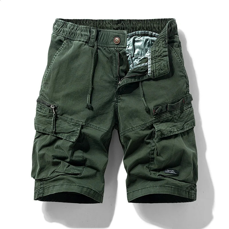 summer mens cotton tactical cargo shorts plus size mens Breeches multi pocket shorts mens spring fashion jogging shorts mens 240828