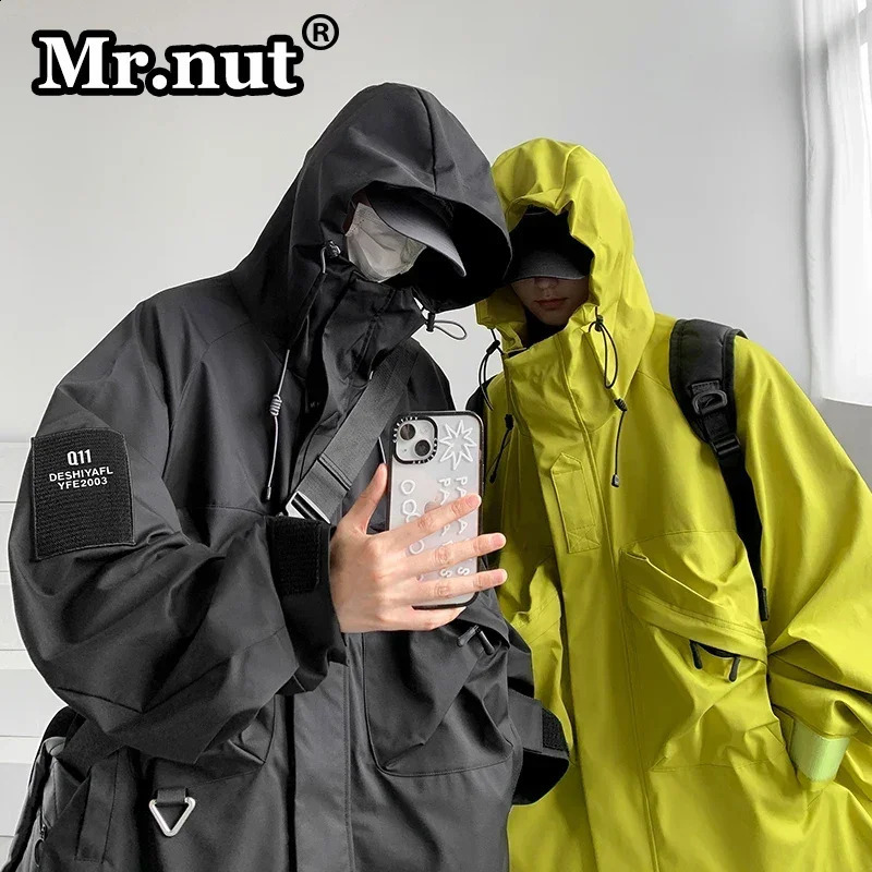 Mr.nut Loose Spring Autumn Mens Outdoor Jackets Waterproof Camping Windbreaker Stylish Tops Male Coat Women Hoodie Clothing 240828