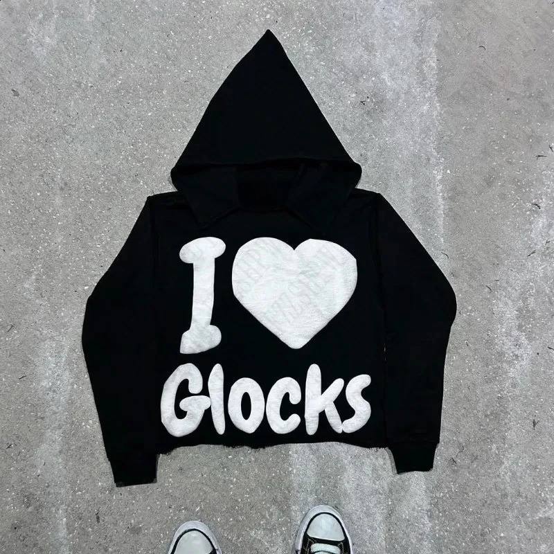 Hip Hop Streetwear Sexy Fashionable Pullover Grunge Goth Punk Cute Loose Y2K Hooded Sweatshirt Vintage Cool Chic Long sleeve Top 240828