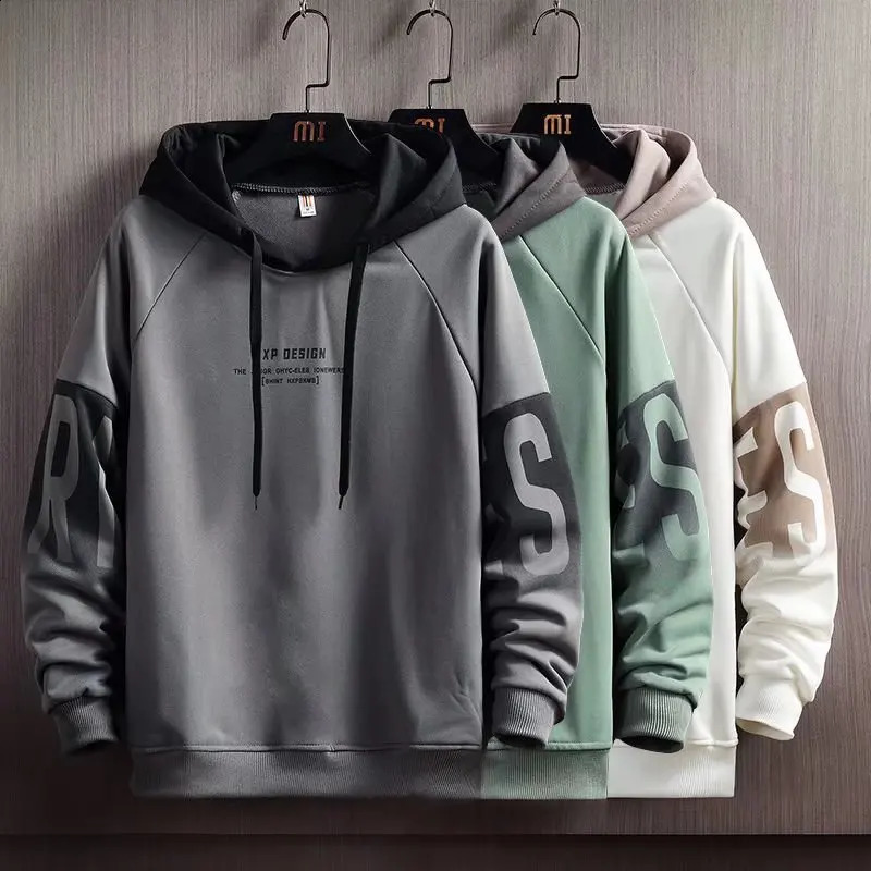 Hoodies pour hommes du printemps et automne Kpop Fashion Harajuku Shin Imprimés à capuche Pulls à hommes Tenses de vêtements pour hommes Tendance