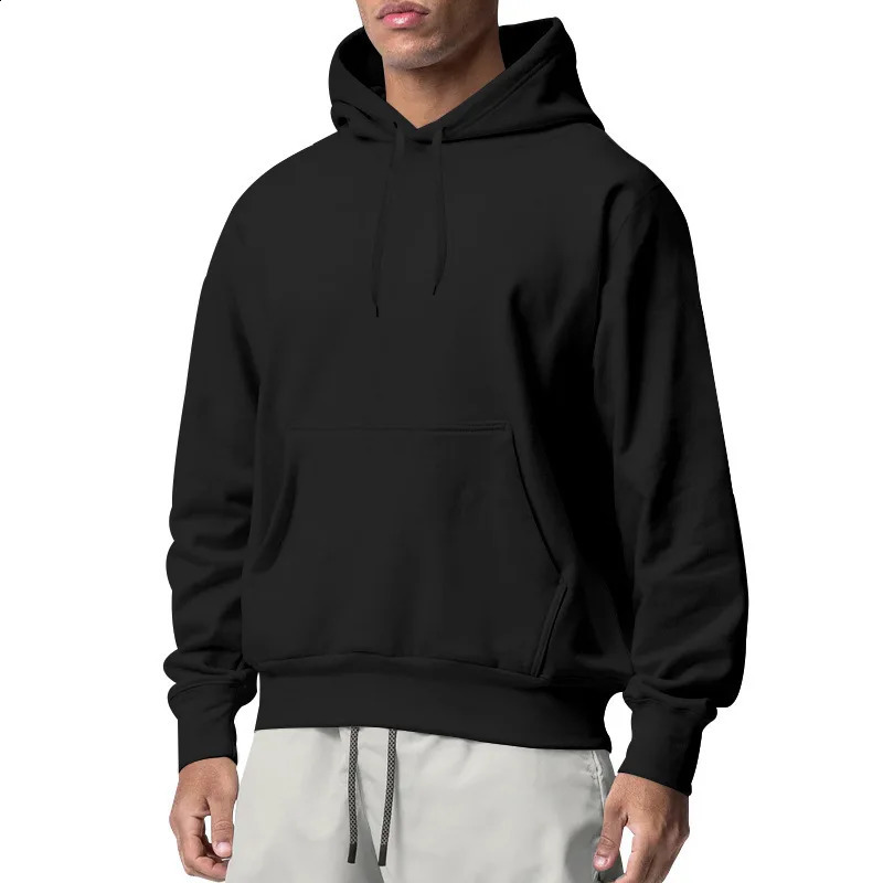 Mens hooded jacket spring and autumn sports loose casual sportswear couples wool hooded sweater 240829