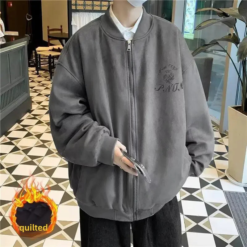 High Quality American Style Casual Fashion Trendy Fall Winter Leather Jacket Loose Fit Jacket For Men Women 240829