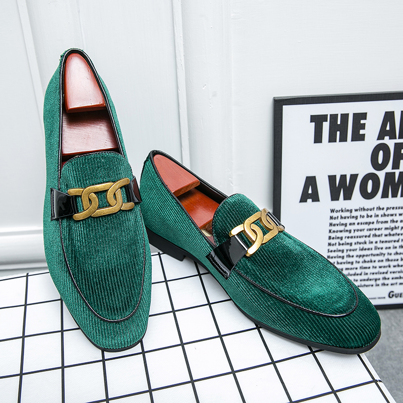 Plus Size 38~48 Mens Loafers Brand Corduroy Casual Leather Designer Vintage Slip-on Classic Men Driving Wedding Male Dre 4319